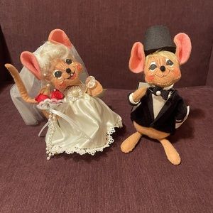 Annalee Bride And Groom Wedding Mice NEW WITH TAGS